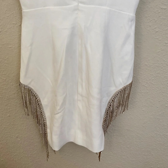 HOUSE OF CB 'Charlize' White Crystal Trim‎ Dress/Size XS NWOT - Picture 11 of 16